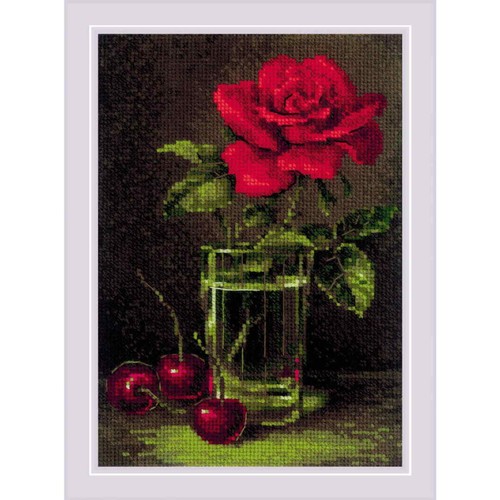Riolis kreuzstich set - kreuzstich, "rose