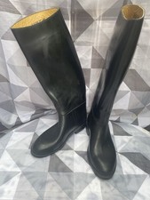 Aigle Coupe Saumur black Gummi Reiten Regen Stiefel schwarz Größe UK 6,5 EU 40