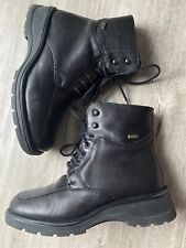 ❌wNEU Fabiani 38 Glattleder Schwarz Stiefel Boots Warm Gefüttert Wadenhoch Flach