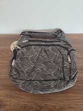 Damen Umhängetasche Travelon Grau Schwarz 30x30x11cm