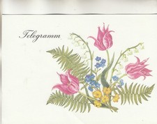 DDR  :  Schmuck- Telegramm-