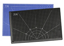 Profi Schneidematte Bastelmatte Din A2, Din A1 oder Din A0 cm/inch, blau/schwarz