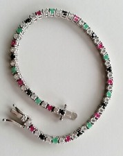 Silber 925 Armband mit bunte