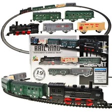 Modelleisenbahn Elektrische Zug Eisenbahnzug Eisenbahn Lokomotive 4 Waggon