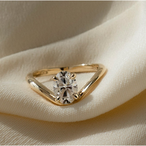 Karat gelbgold ovaler - gelbgold,
