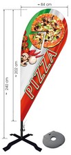 Beachflag Pizza ca 240 cm