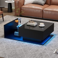 Glas Couchtisch mit LED