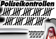 1x Blitzer Strichliste Blitzer Testwagen Aufkleber Auto Shocke Polizeikontrollen