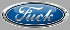 FORD FUCK HUMOR LOGO AUFKLEBER