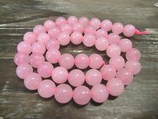 ROSENQUARZ 8mm PERLEN  rund Schmuckperlen Edelstein 1 Strang basteln Edelstein
