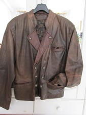 Herren Lederjacke TRAPPER - Gr. 54, braun - Janker, Trachtenjacke wenig getragen