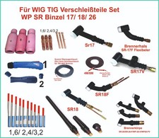 WIG TIG Verschleis      teile   WP SR Binzel 17 18 26
