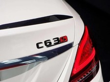 Mercedes Benz C63 C63s AMG 23mm Schwarz-Glanz Emblem Heckklappe Aufkleber TOP!