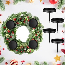 Kerzentablett Kerzenhalter Magnet 4/8 Stabkerzen Rund Rechteck Deko Tablett Deko