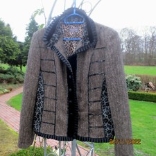 Hartmut Leetink Italy ★ Jacke ★ Blazer ★ Fischgrät ★ Pailletten ★ Gr. 40