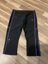 Sport Tights Damen 3/4, XL, Leggings, schwarz, lilane Näht, selten getragen