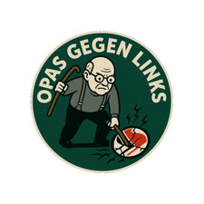 Aufkleber Opas gegen Links