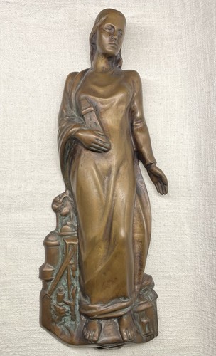 Altes bronze wandbild - altes,