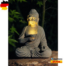 Solar Buddha Figur Garten Deko
