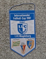 1.FC Magdeburg   Wimpel DDR  International Cup 1987   Sammlung  Fussball