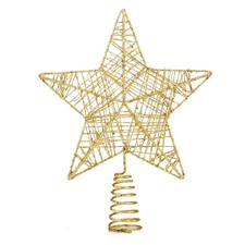 Baumspitze Stern Gold - Christbaumspitze Spitze Aufstecker Weihnachten