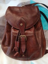 Bridge Rucksack braunes dickes Leder
