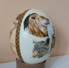 Straussenei  bemalt bunt