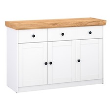 Kommode mit Schubladen Weiß Holz Sideboard Anrichte Schrank Landhaus Homestyle4u