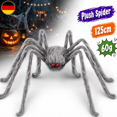 Halloween plüschspinne 125cm - plüschspinne,