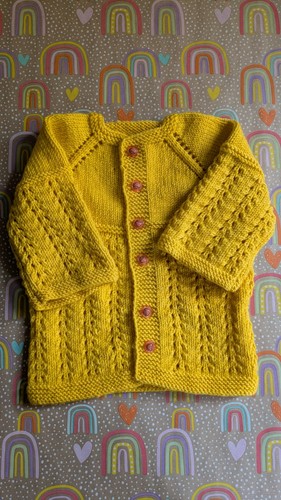 Strickjacke gelb baby - strickjacke,