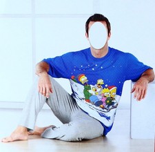 Herren-Pyjama-Set Gr. M/L/XL in Blau/Grau Schlafanzug Hausanzug RPW