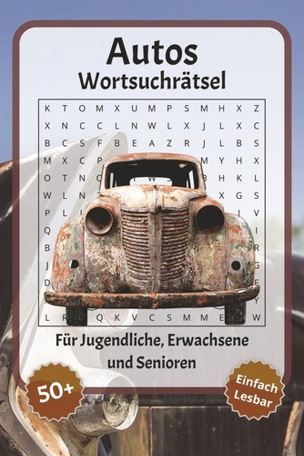Wortsuchrätsel autos - wortsuchrätsel, 50+
