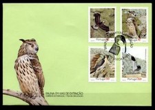 Eulen.Schleiereule FDCx4W. Portugal 1993
