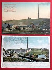 2 x AK HALSBRÜCKE bei Freiberg 1905/08 Hohe Esse mit Bergbau    ( 6346