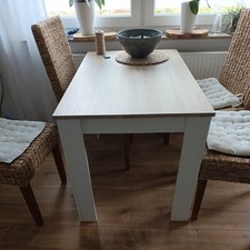 Esstisch Tisch Esszimmertisch Küchentisch Sonoma Eiche hell-Weiß 110x70cm NEU