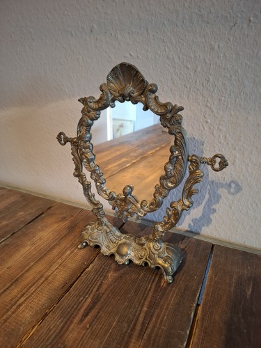 Antiker tischspiegel messing - tischspiegel,