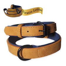 Hundehalsband Leder braun mit