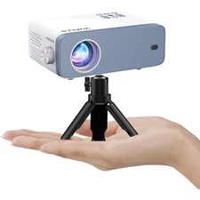 Mini Beamer, Full HD, 16000 Lumen, Tragbar, HDMI, USB, Heimkino, Projektor