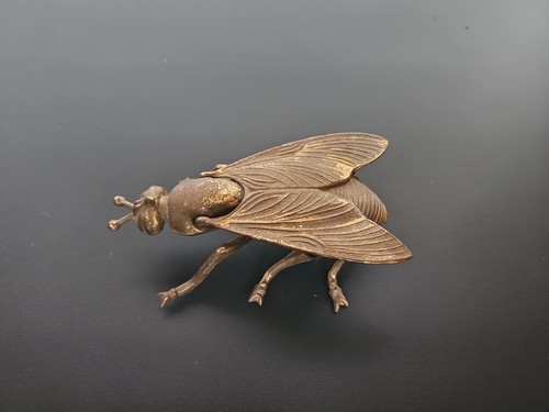 Bronze aschenbecher fliege - aschenbecher,
