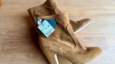 High Heel Stiefeletten echtes Wildleder Braun gr. 42 von Zara