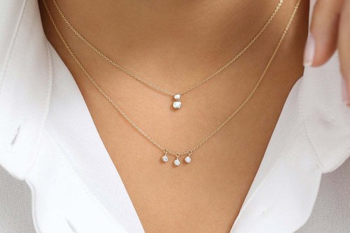 Diamant hals kette collier - kette, 3
