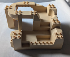 Lego Duplo Felsen 3D-Platte Zoo Baustelle tan / beige