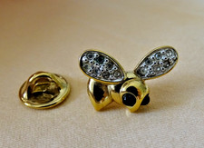 Anstecker/Brosche - Biene mit Steinchen und Stempel, Ballou Reg`D