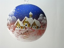 Weihnachtskugel - handbemalt d. 15 cm. Verschiedene Farben.