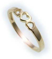 Kinder Ring Herzen echt Gold