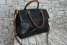 TIGNANELLO DAMEN LEDER MIX SCHULTER HAND MESSENGER TASCHE SCHWARZ BRAUN 