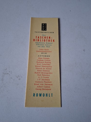 Altes lesezeichen rowohlt - altes,
