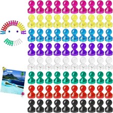 Wukong 80 Stück Kleine Magnete Stark, 10×16mm Whiteboard Magnete Bunt, Pinnwand 