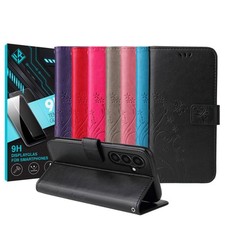 Handyhülle für Samsung Galaxy A26 5G Cover Klapp Case Tasche Blume Schmetterling