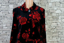 TALBOTS DAMEN FEST ABEND PARTY SAMT BLAZER JACKETT JACKE SCHWARZ ROSEN  38 NEU